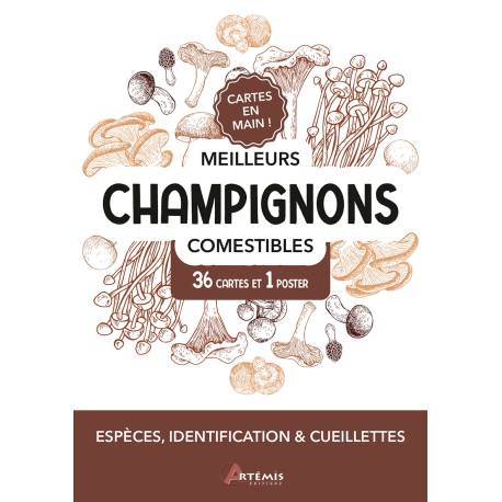 COFFRET MEILLEURS CHAMPIGNONS COMESTIBLES - 36 CARTES + 1 POSTER