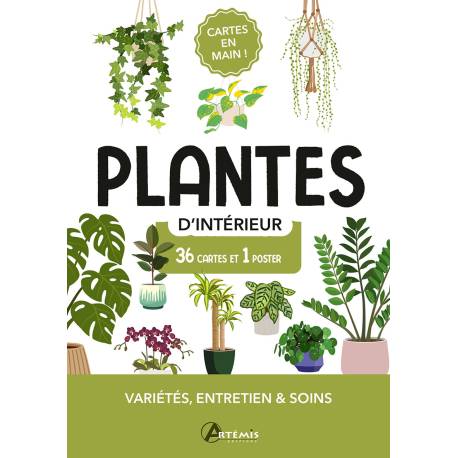 COFFRET CARTES PLANTES D'INTERIEUR 36 CARTES + 1 POSTER