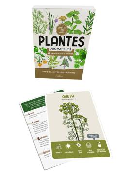COFFRET CARTES PLANTES AROMATIQUES 36 CARTES + 8 ETIQUETTES A PLANTER