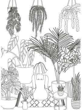 JUNGLE INTERIEURE - 20 POSTERS A COLORIER