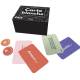 CARTE BLANCHE 350 CARTES + 8 BADGES ET REGLE DU