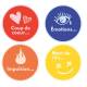 CARTE BLANCHE 350 CARTES + 8 BADGES ET REGLE DU