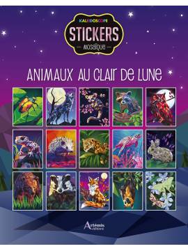 ANIMAUX AU CLAIR DE LUNE - STICKERS MOSAIQUE