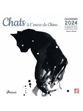 CALENDRIER CHATS A L'ENCRE DE CHINE 2024