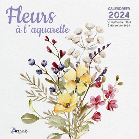 CALENDRIER FLEURS À L'AQUARELLE 2024