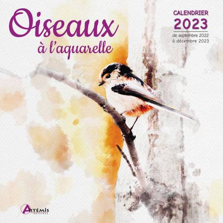 CALENDRIER OISEAUX A L'AQUARELLE 2023